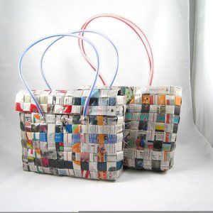 Woven Newspaper Big Bag
